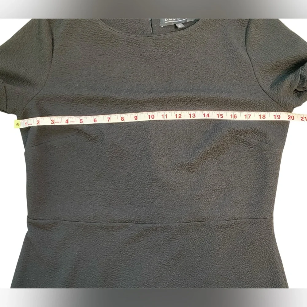 Eloquii Black Long Puff Sleeve Knee Length Dress - Picture 5 of 15